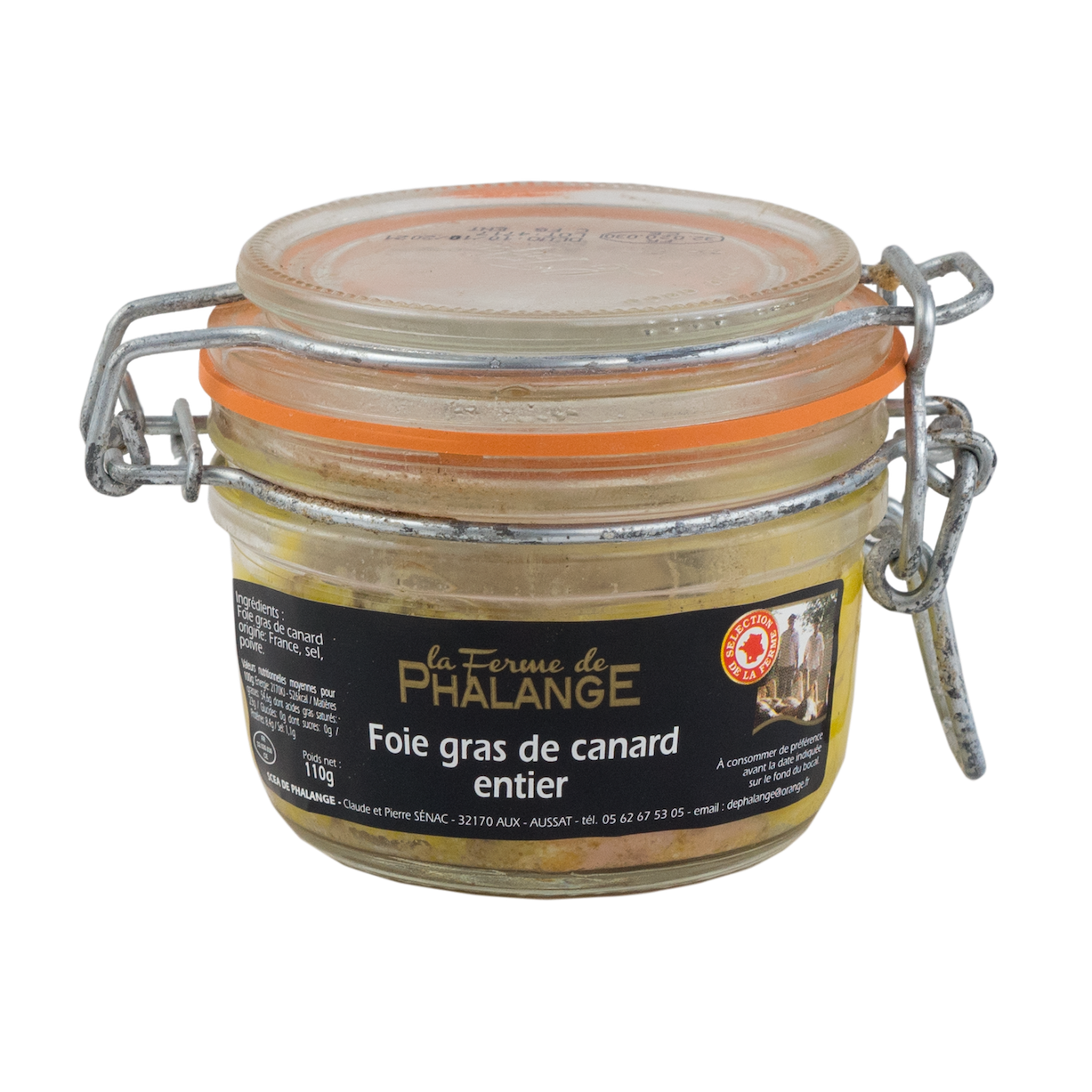 FOIE GRAS ENTIER DE CANARD VERRINE 110 GRS