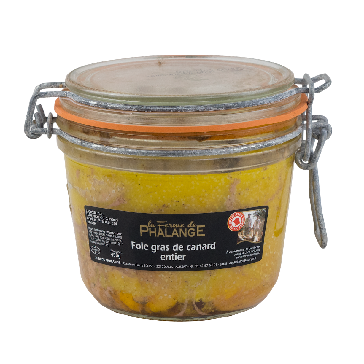 FOIE GRAS ENTIER DE CANARD VERRINE 450 GRS