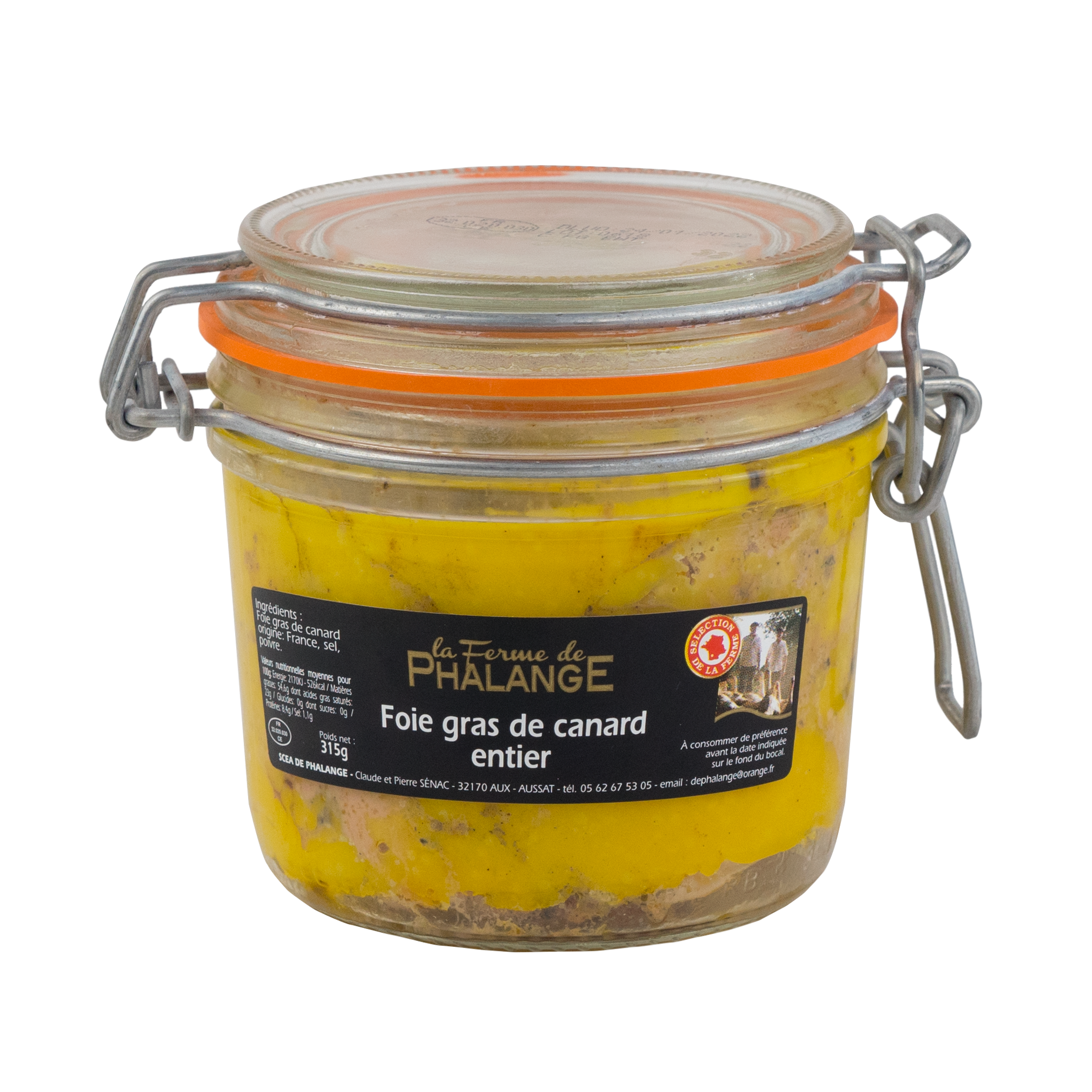 FOIE GRAS ENTIER DE CANARD VERRINE 315 GRS